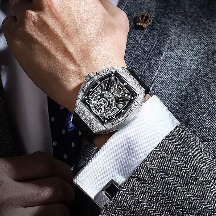 Montre à Remontage Mécanique pour Homme
