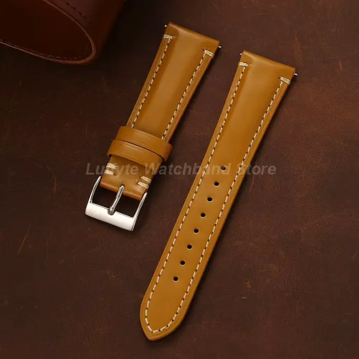 Bracelet de montre vintage en cuir véritable 20mm 22mm pour hommes et femmes accessoire élégant pour occasions spéciales polyvalent robuste et durable
