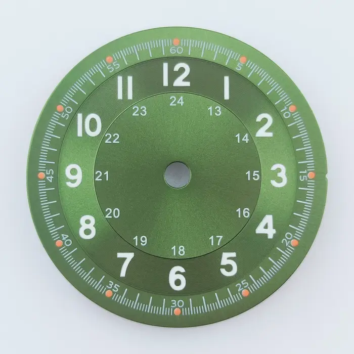Manbushijie – cadran de montre noir, bleu, vert, argent, 29mm, lumineux, adapté au mouvement NH35 NH