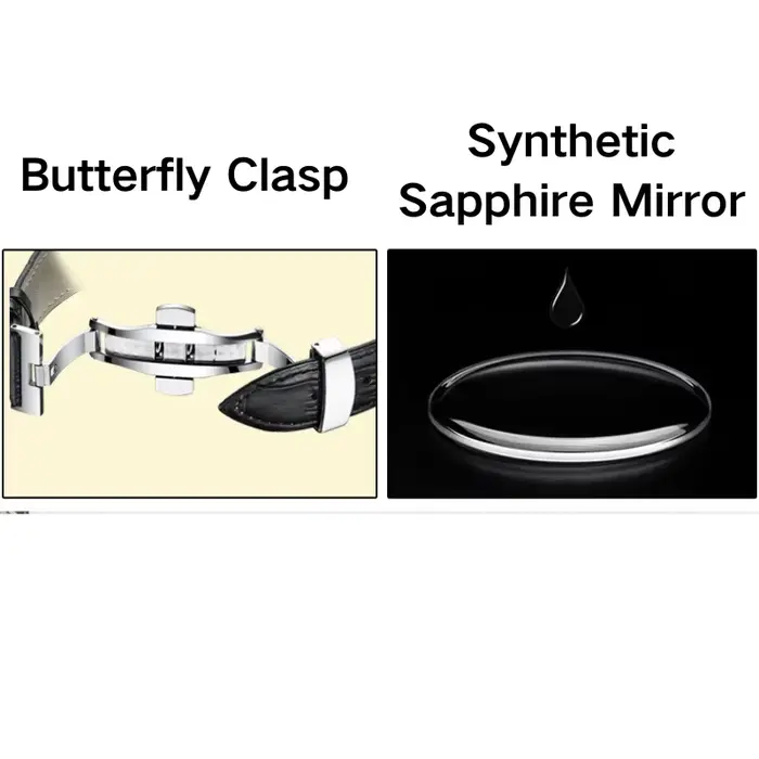 Montre mécanique automatique pour homme série diamant avec cristal saphir et fonction calendrier pour homme style mode et casual occassions spéciales