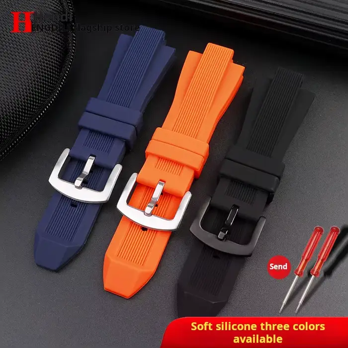 Bracelet de montre en silicone pour homme élégant et confortable pour toutes les occasions spéciales