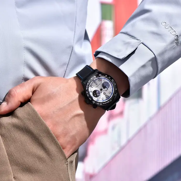 Montre à quartz Pagani Design Panda pour homme