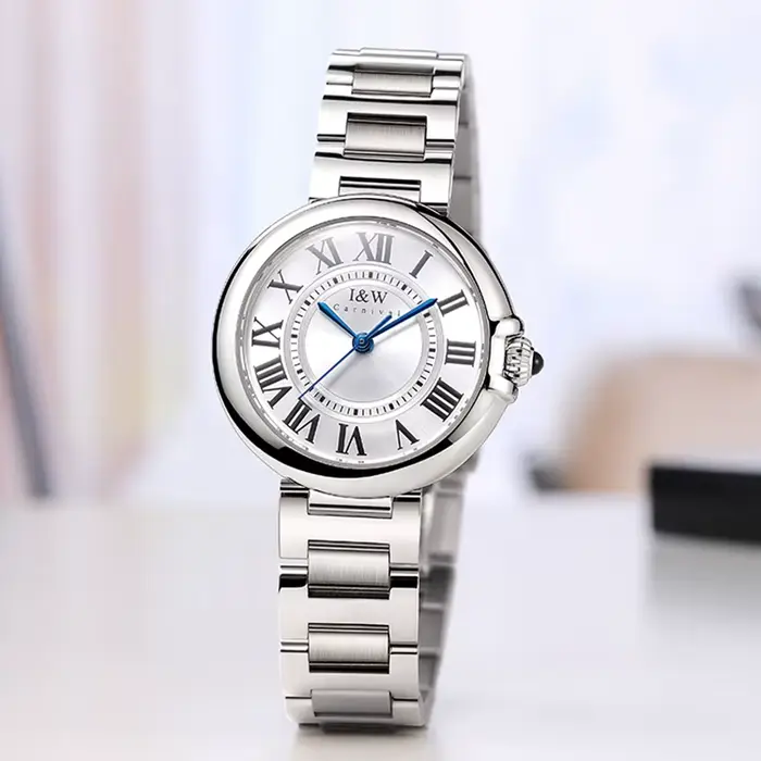 Montre Femme I&W 2026 Quartz Saphir Acier Inoxydable 316L Élégante Pour Toutes Occasions