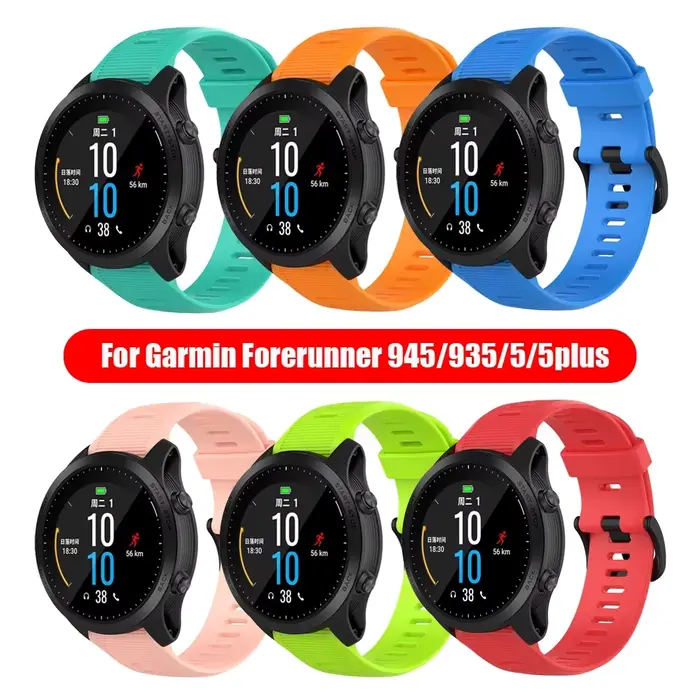 Bracelet de montre en silicone souple pour Garmin Forerunner 945 935 Fenix 5 Plus, nouveau modèle de remplacement pour femmes et hommes, accessoire sportif multifonctionnel