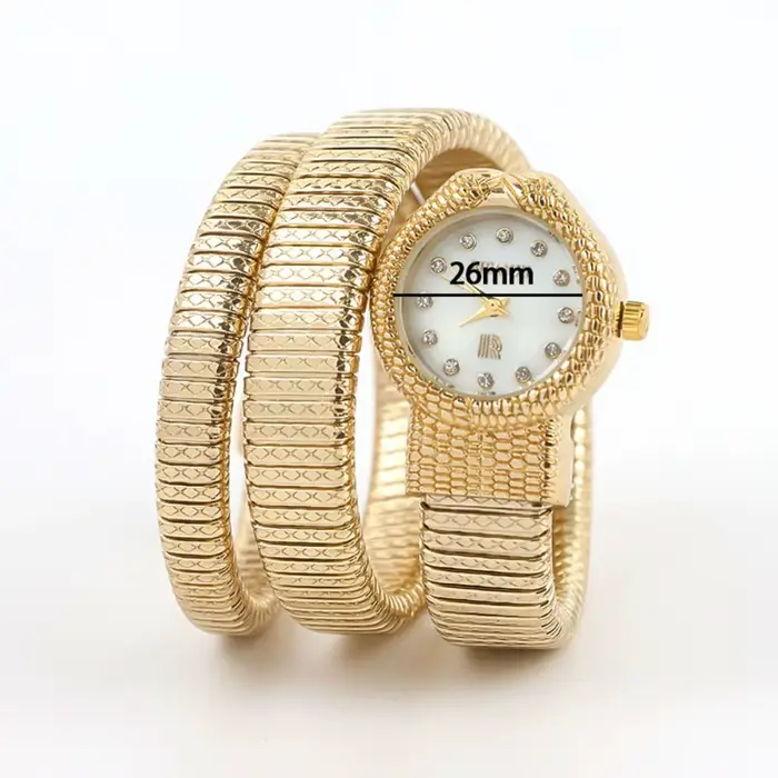 Montre à Quartz en forme de serpent de luxe