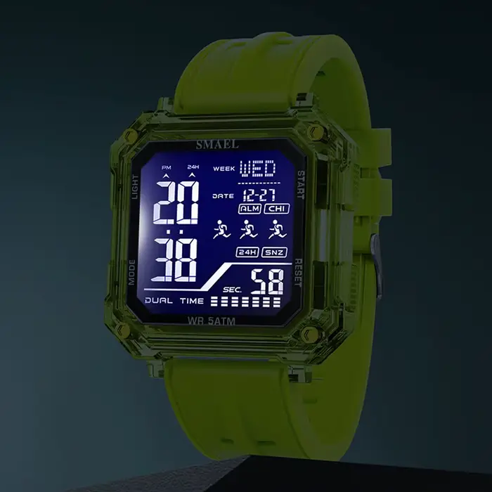 Montre SMAEL militaire homme numérique résistante à l'eau pour sport et aventures spéciales