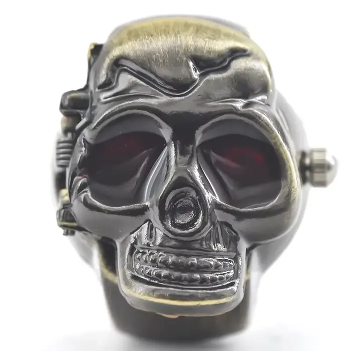 Montre à quartz à cadran circulaire en alliage unisexe, crâne créatif, connaissant la personnalité,
