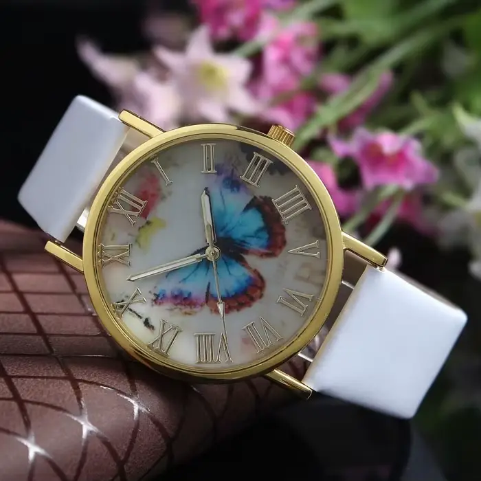 Hodinky – montre-bracelet en cuir pour femmes