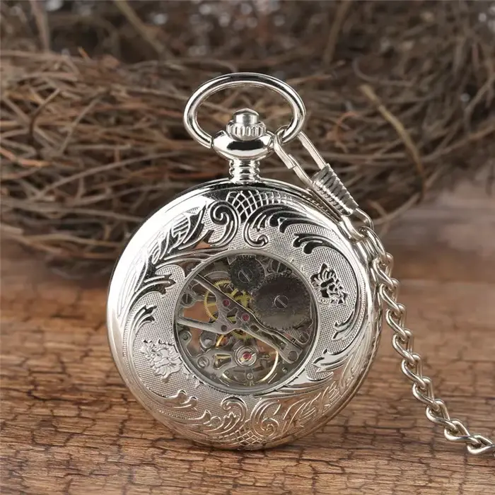 Montre de poche en argent pour hommes