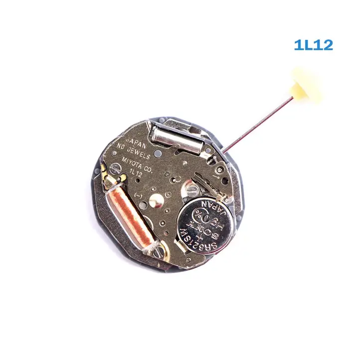 Mouvement japonais 1L12 Miyota 1L12, disque blanc sur 3, mouvement à quartz analogique.