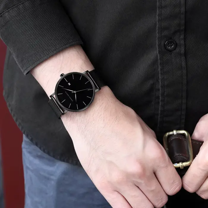 Montre pour hommes Hannah Martin marque mode acier inoxydable Date fonction luxe classique Ultra-mince minimaliste