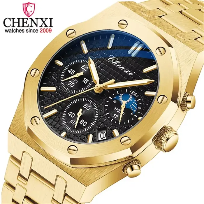 CHENghts-Montre de sport à quartz de luxe pour homme