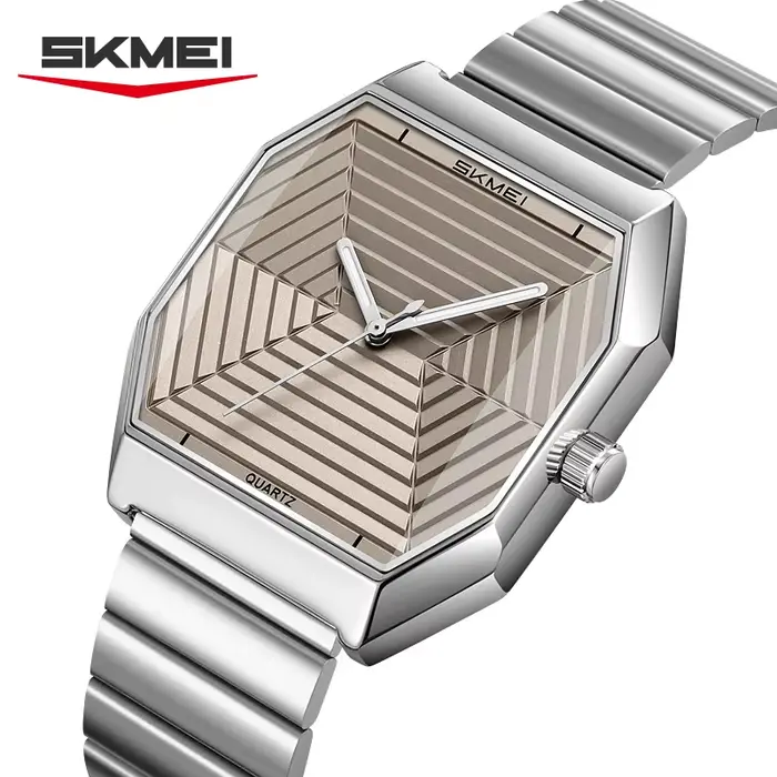 Montre à quartz Skmei 9393 élégante pour hommes avec mouvement à quartz et design unique en acier inoxydable pour occasions spéciales