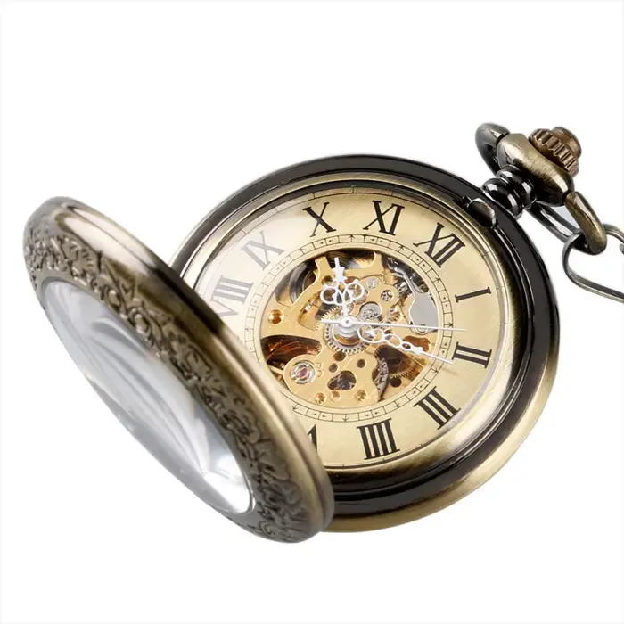 Montre à gousset — Montre de poche avec chiffres romains Steampunk