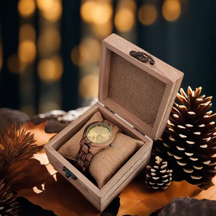 Montre-bracelet en bois pour femme
