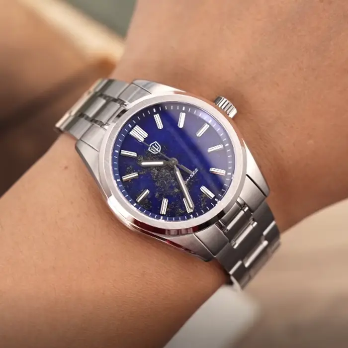 Watchdives WD0003B Lapis Lazuli montres à Quartz de luxe VH31 saphir cristal lumineux 100M étanche 39mm