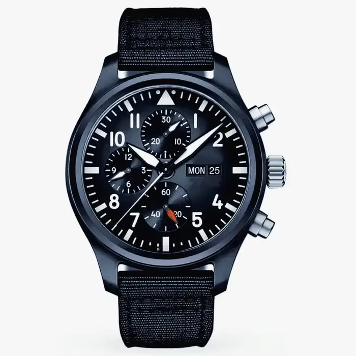 Montres mécaniques de pilote Le Petit Prince 43 mm Premium 2026 et bracelet en cuir robuste bleu-marron rétro sport lumineux décontracté
