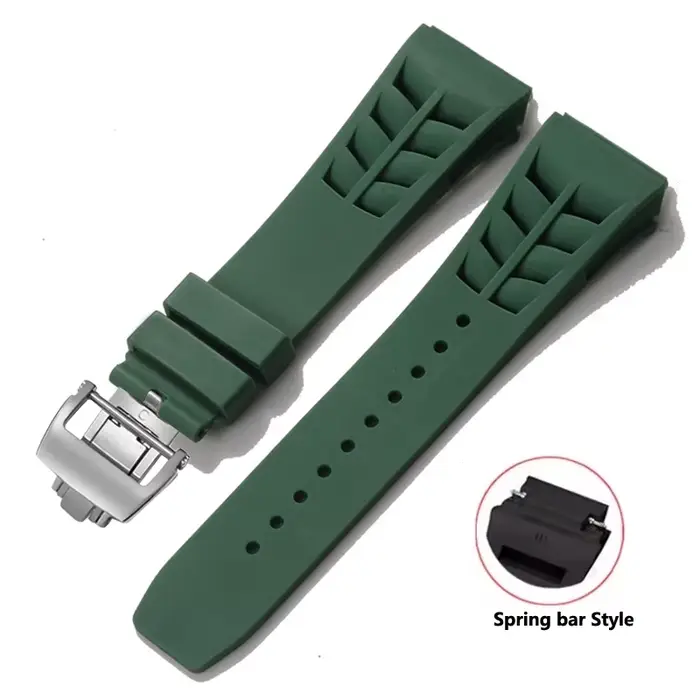 Bracelets de montre en caoutchouc naturel de haute qualité pour Richard Mille
