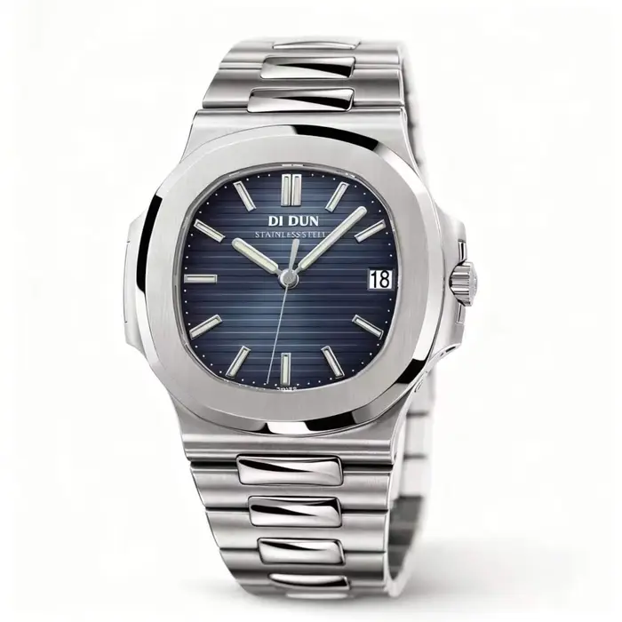 Montre mécanique DIDUN en acier inoxydable et or rose pour homme, résistante à l'eau, avec mouvement Seagull, pour les occasions formelles et informelles