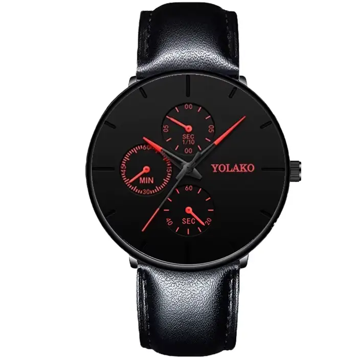 montre homme Montre de luxe en acier inoxydable pour hommes, bracelet à Quartz Ultra fin, classique 