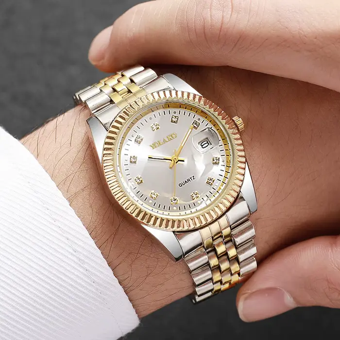 Montres d'affaires de luxe en strass pour hommes et femmes
