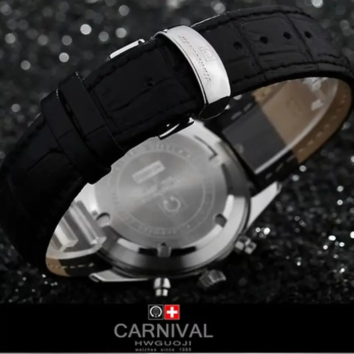 Chronographe Carnaval Montre Homme Luxe Quartz Plongeur Résistant à l'Eau Occasions Spéciales