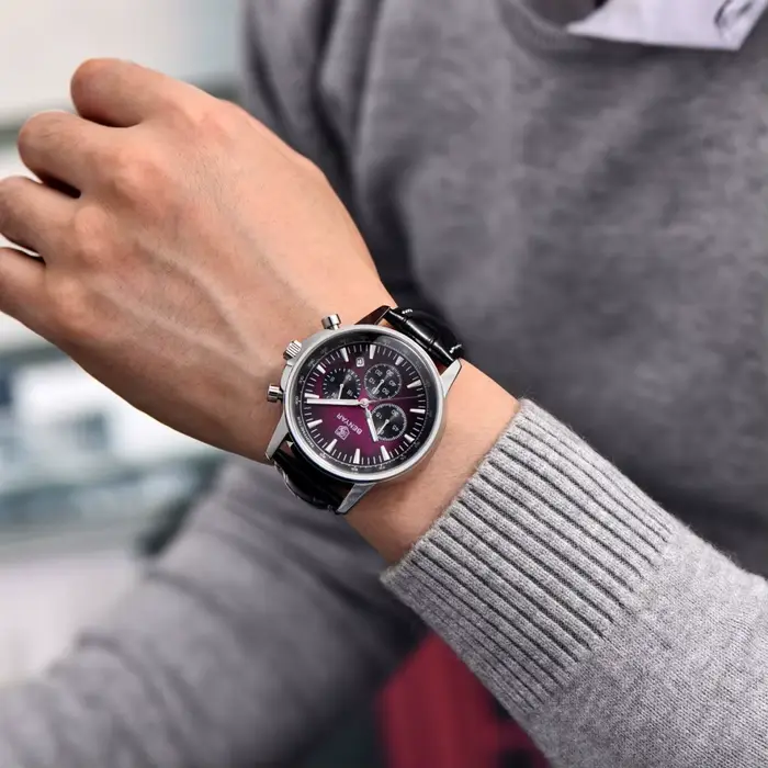 Benyar montres de luxe pour hommes Date chronographe Lrather homme montre étanche lumineux Sport militaire