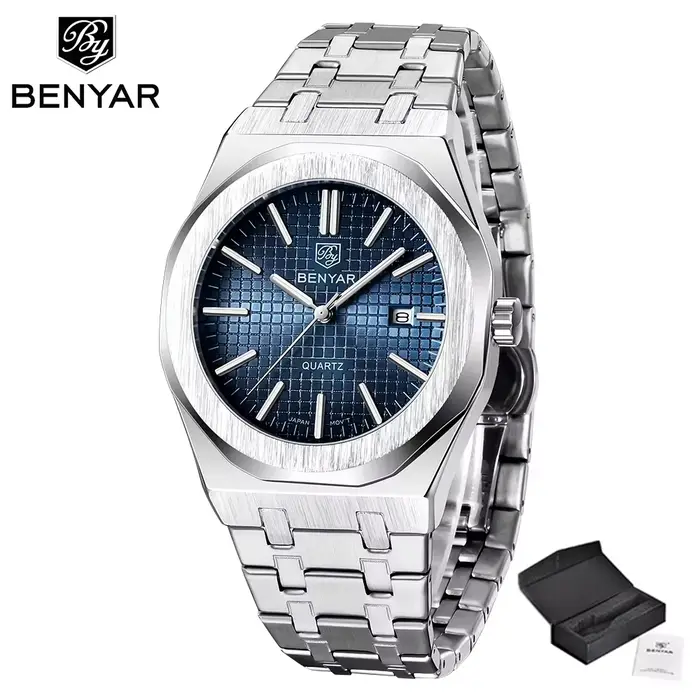 BENYAR-Montre à Quartz de Luxe pour Homme, Montre-Bracelet Étanche Multifonctionnelle, existent, Mod