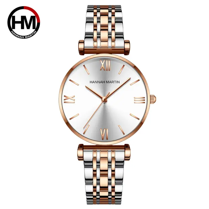 2024 nouvelle montre de loisirs pour femmes Top marque Hanna Martin mouvement japonais en acier inox