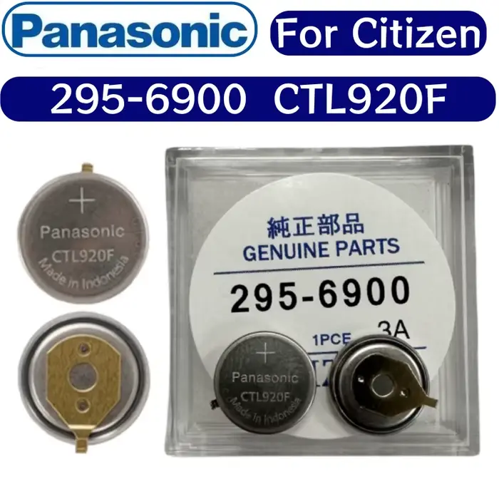 Batterie rechargeable d'origine Panasonic CTL920F 295-6900 CTL920 295-69 295 6900 pour montre Eco Dr