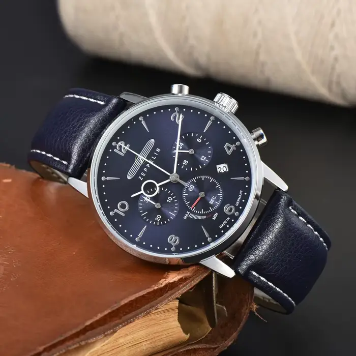 Montre à quartz rétro pour hommes de la série Zeppelin Hindenburg, mode décontractée et professionne
