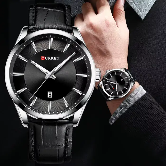 CURREN nouvelles montres à Quartz pour hommes bracelet en cuir