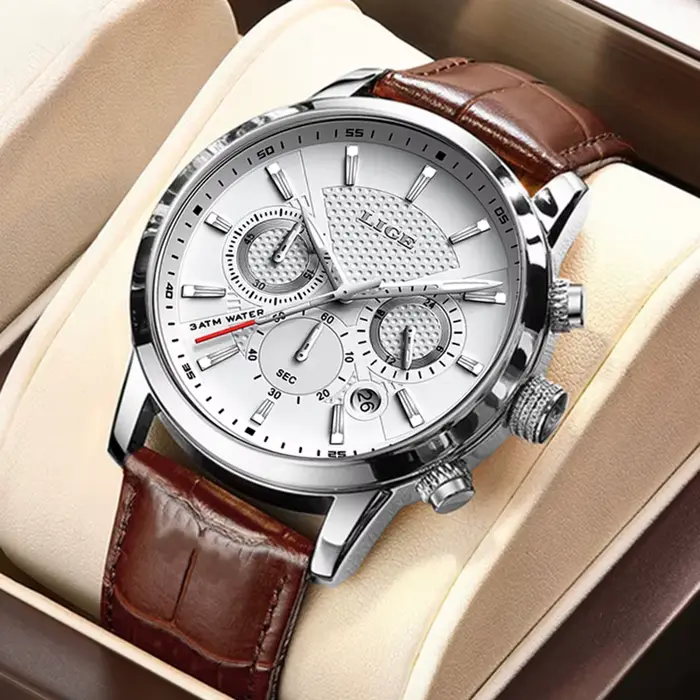 LIGE 2025 montre hommes mode sport horloges à Quartz