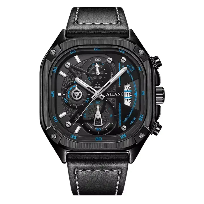 AILANG Top marque de luxe montre à Quartz décontracté mode hommes en cuir étanche automatique Tourbi