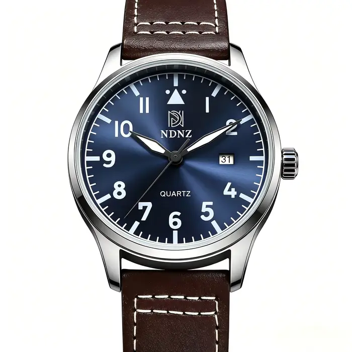 NDNZ Nouvelle montre pour homme la plus vendue, avec un bracelet en cuir décontracté et tendance, mo