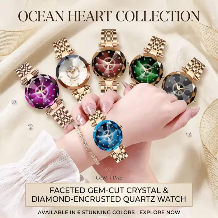 Montre élégante Ocean Star en acier inoxydable