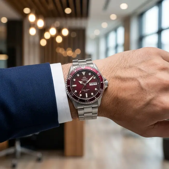 Montre de plongée automatique mécanique Orient pour homme