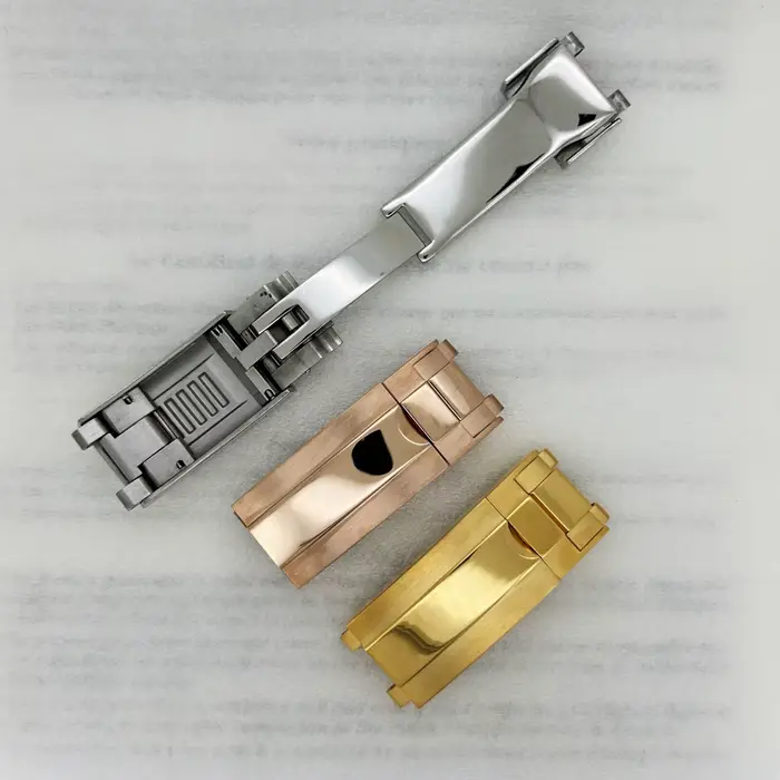 Boîtier de montre en acier inoxydable or rose 39,3 mm pour Daytona VK63 OS20 mouvement à quartz compatible avec bracelet de 20 mm occassions spéciales femmes hommes