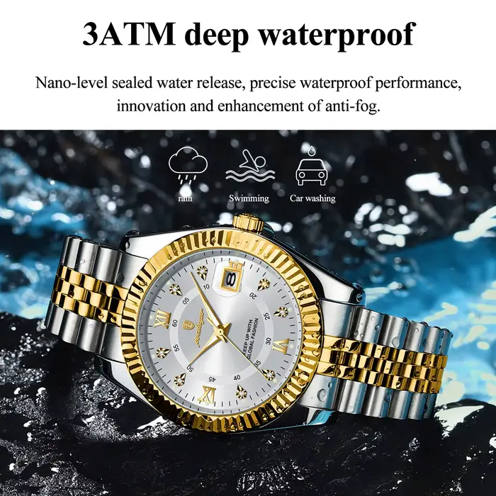POEDAGAR luxe hommes d'affaires montre-bracelet étanche lumineux Date militaire homme montre en acie