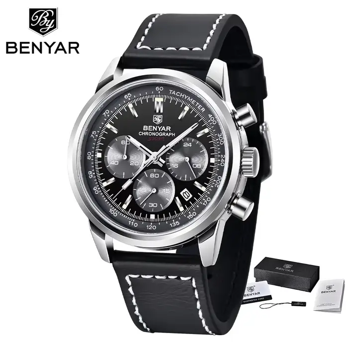 BENYAR 5188 nouvelles montres à Quartz pour hommes Top marque 42MM montre militaire de luxe chronogr