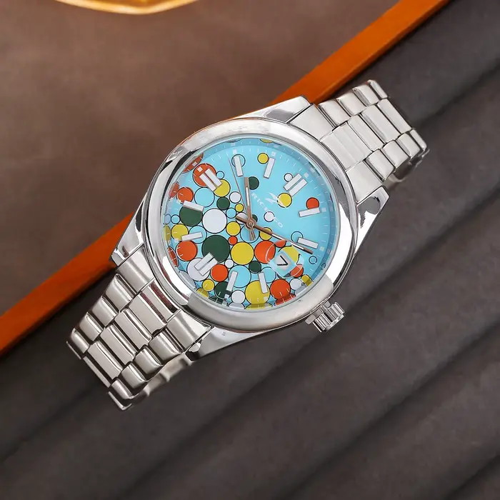 Montre à Quartz classique pour hommes, montre-bracelet de luxe, mode calendrier, Date, miroir rond e