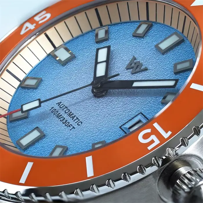 WM montre automatique mécanique plongeur montres hommes étincelle Grain dégradé cadran céramique lunette NH35 AR enduit