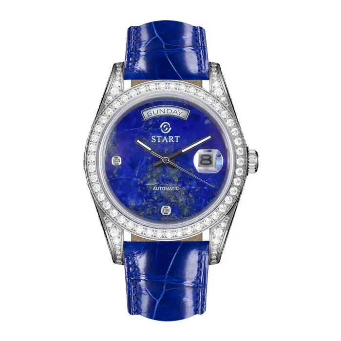 【START】Lapis Lapis Montre Homme Diamant Montre Étanche Date Jour Fonction Montre Mécanique Automatiq