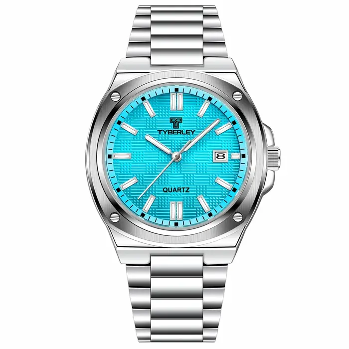 Nouvelle Montre de Luxe TYBERLEY Design 2026 DD39 Boîtier en Alliage Lumineux à Quartz pour Hommes