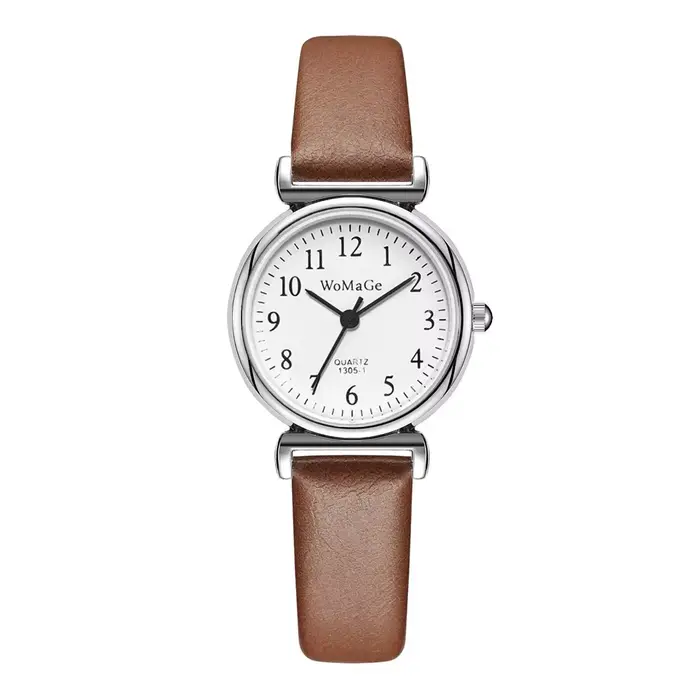 Femmes montres Vintage petit cadran montre bracelet en cuir doux décontracté dames Quartz horloge mo