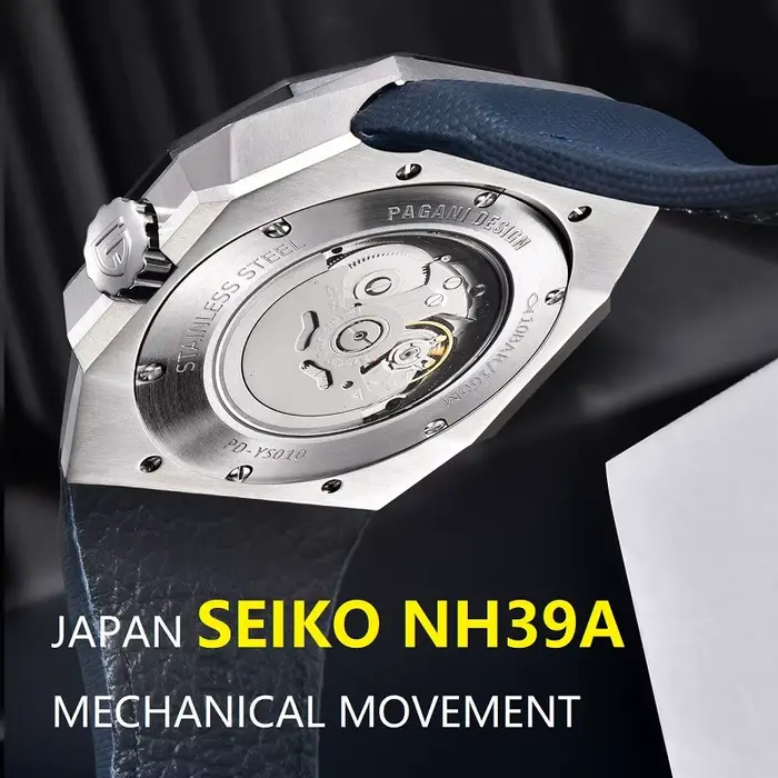 Montre-bracelet mécanique PAGANI DESIGN édition limitée résistante à l'eau pour homme avec mouvement automatique et bracelet en silicone pour diverses occasions