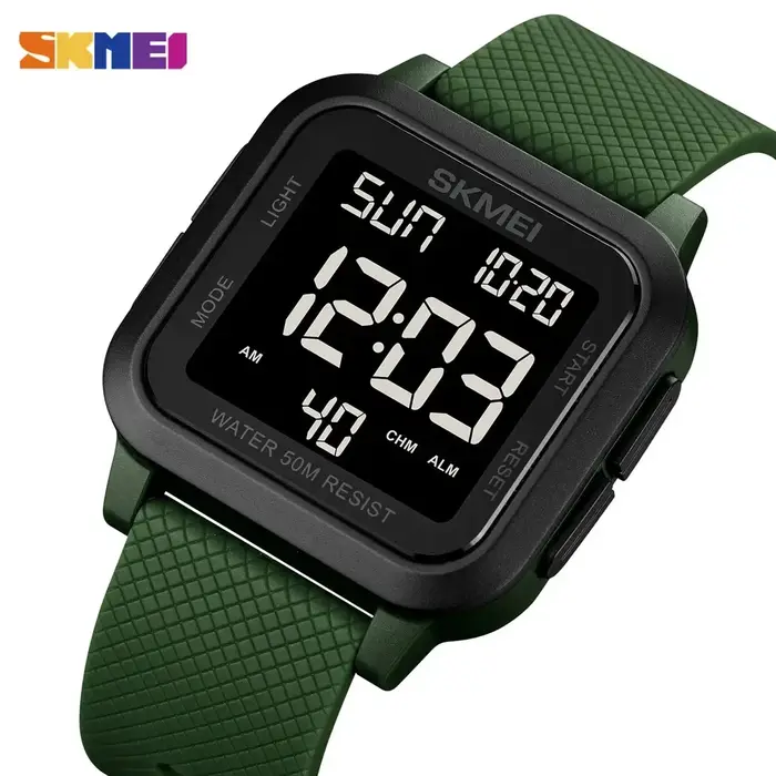 Hommes alarme Chrono horloge 5Bar étanche montres militaires LED affichage choc montre numérique reloj hombre