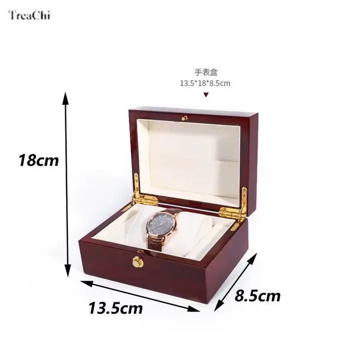 Boîte à bijoux en bois laqué haut de gamme, accessoires de montre