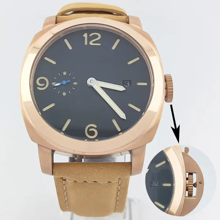 OUMASHI-45mm ST2555 montres pour hommes automatique saphir cristal résistant à l'eau lumineux Vintag