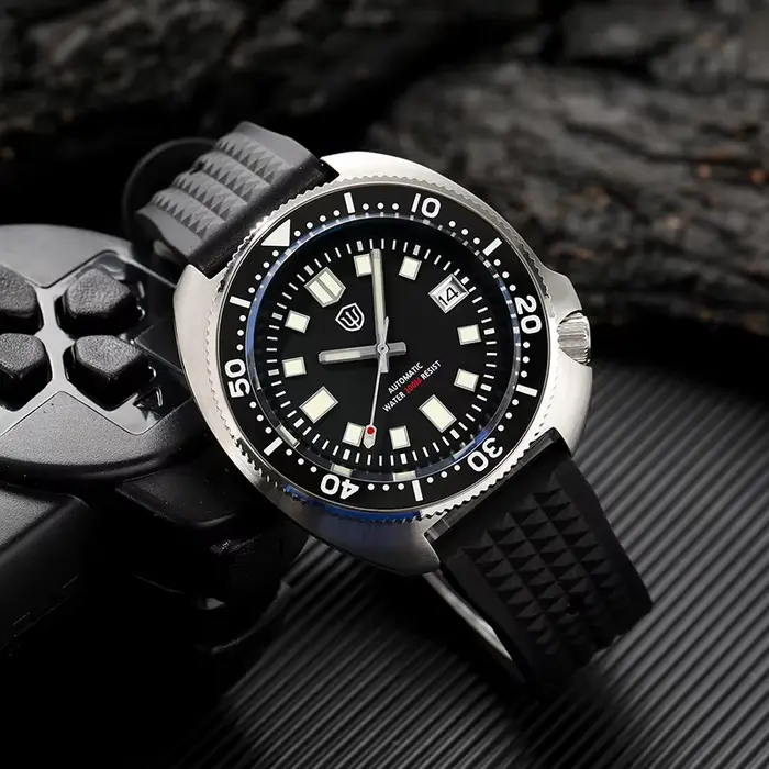 Montre de Plongée Vintage en Acier Inoxydable PVD avec Mouvement Automatique NH35A pour Hommes Occasions Spéciales Plongée